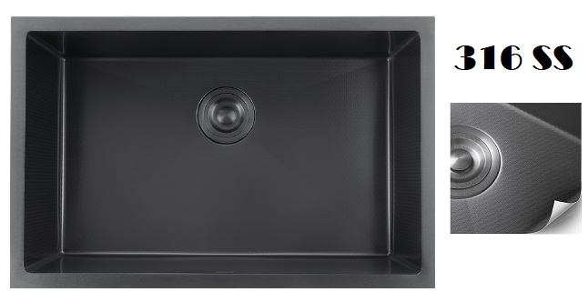 EACO 316 Stainless Steel Nano + Honey Comb Kitchen Sink - 316KS-70BK